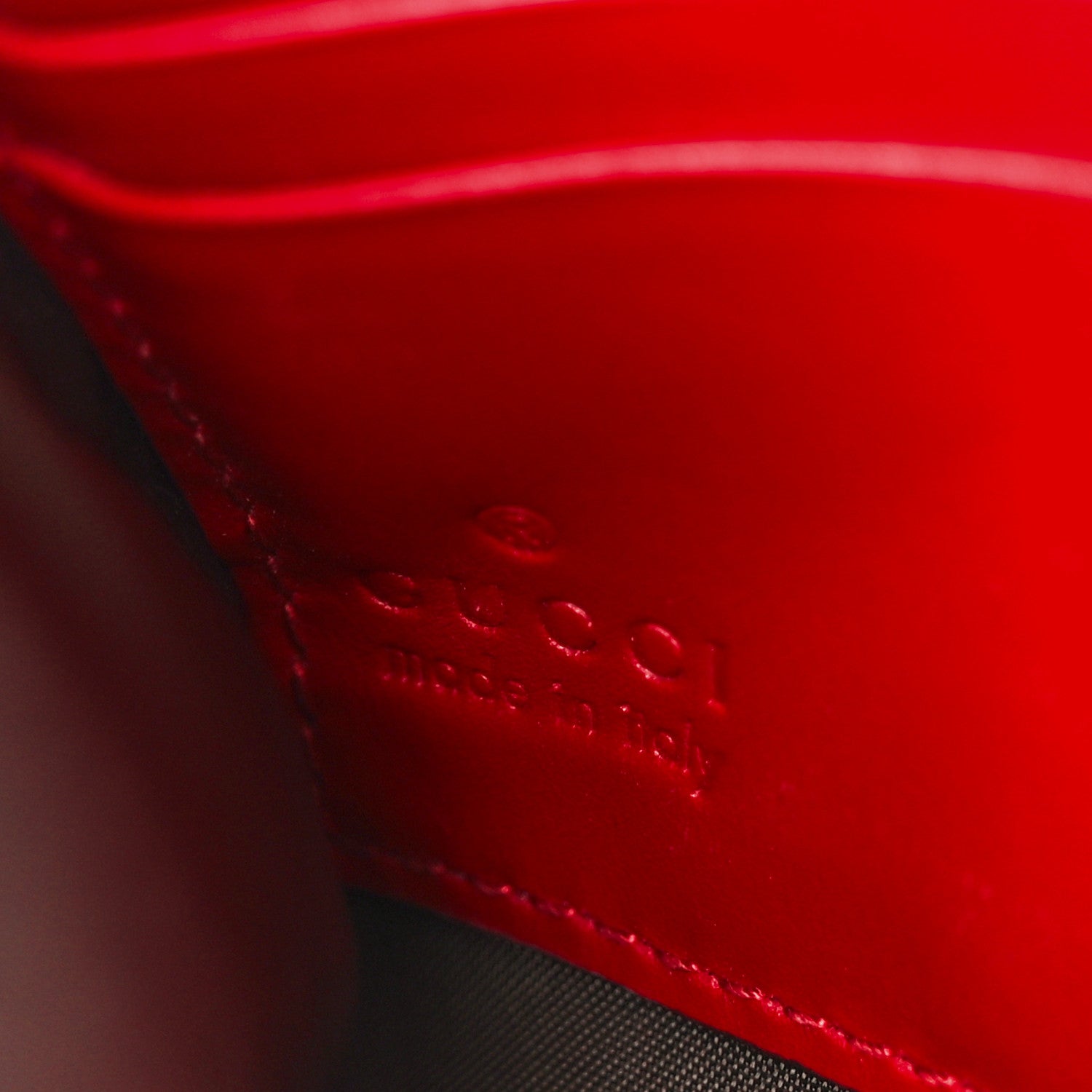 Gucci Guccissima Signature Wrist Wallet Hibiscus Red 6 of 12