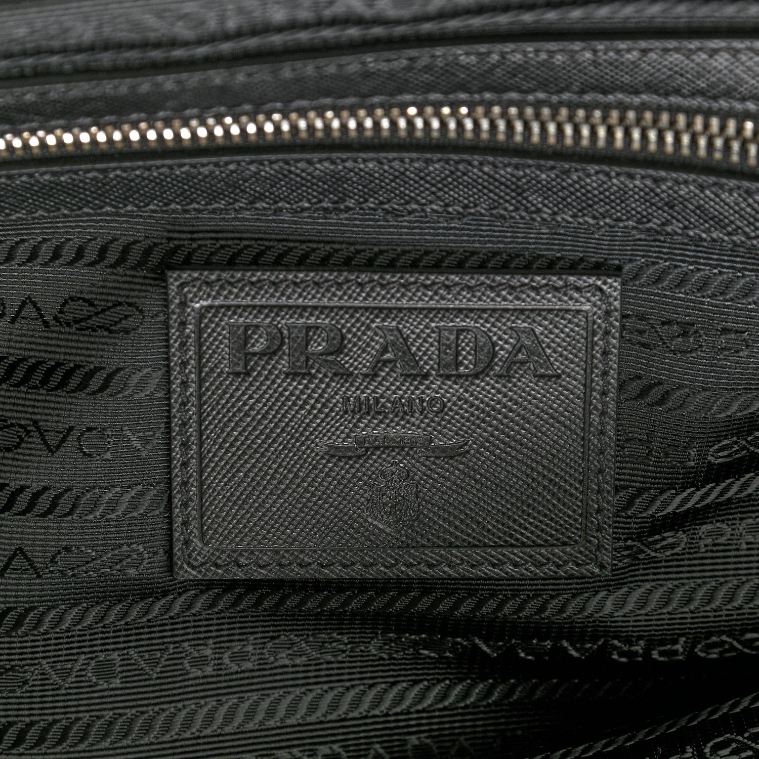 Prada Tessuto Nylon Saffiano Weekender Black 7 of 10