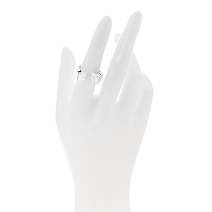 Hermes Sterling Silver Large Clou de Forge Ring 53 6.5 2 of 6