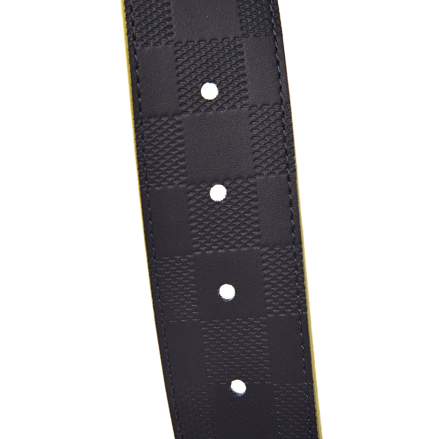 Damier Cobalt Infini Reversible Belt 95 38 Yellow