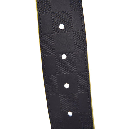 Louis Vuitton Damier Cobalt Infini Reversible Belt 95 38 Yellow 5 of 7