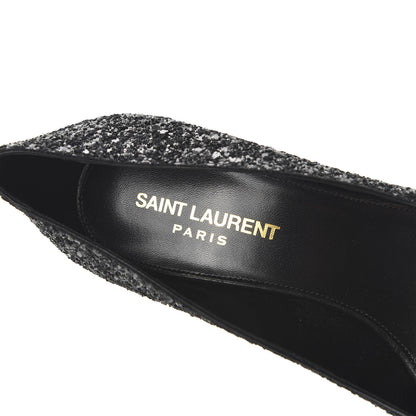 Saint Laurent Glitter Opyum 85 Pumps 36 Black 7 of 9