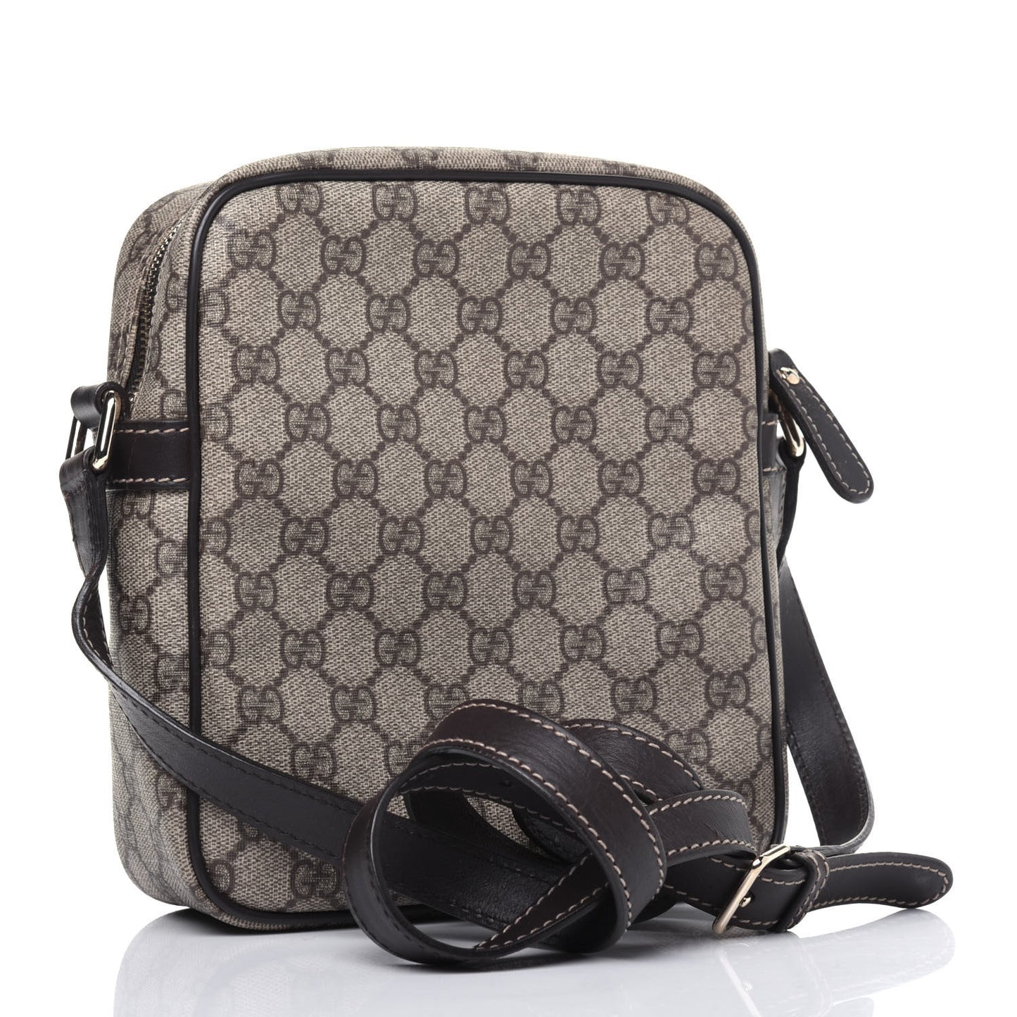 GG Plus Monogram Messenger Bag Dark Brown