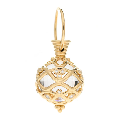 Temple St. Clair 18K Yellow Gold Diamond Rock Crystal Theodora Amulet Pendant 1 of 4