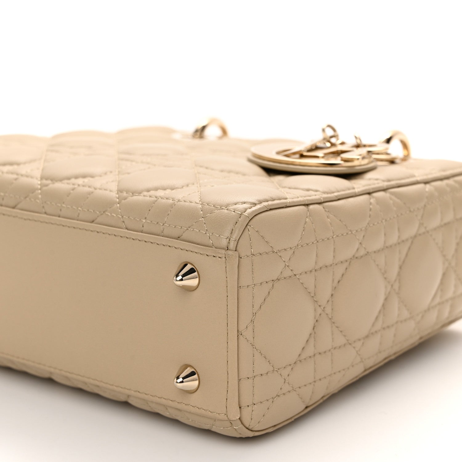 Christian Dior Lambskin Cannage Small My ABCDior Lady Dior Beige 10 of 11