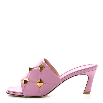 Valentino Garavani Nappa Quilted Roman Stud 65mm Slide Sandals 38.5 Giacinto 1 of 8
