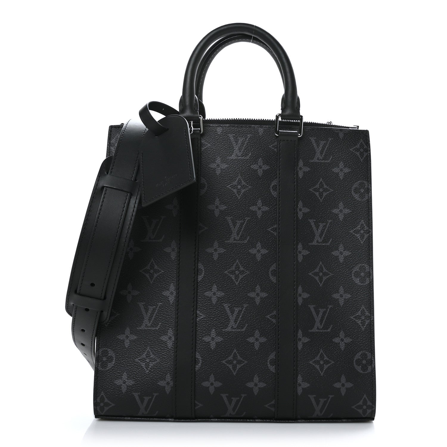 Louis Vuitton Monogram Eclipse Sac Plat Cross 1 of 8