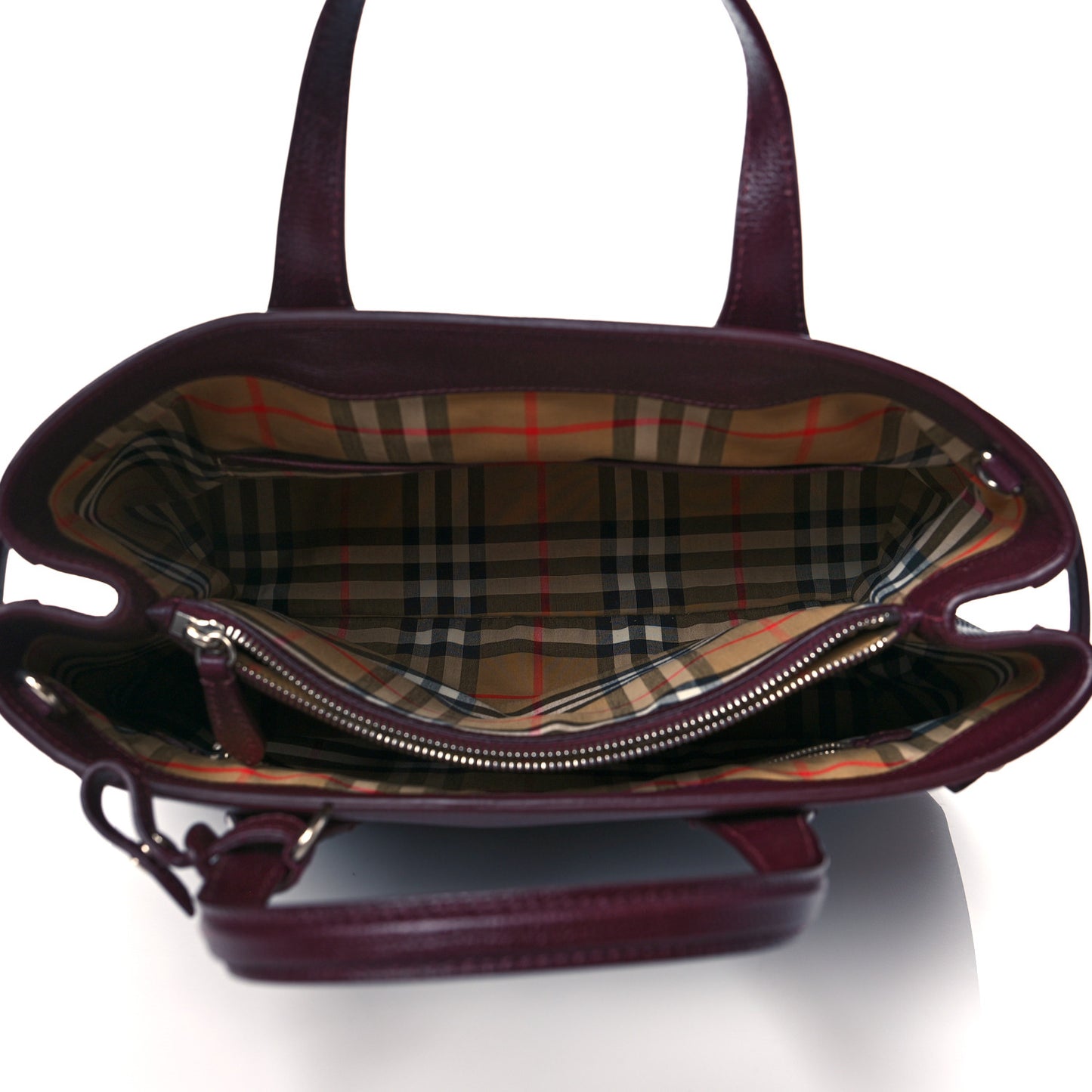 Derby Calfskin Medium Banner Tote Mahogany Red