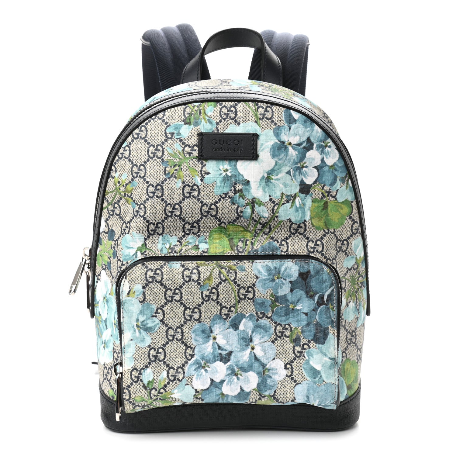 Gucci GG Supreme Monogram Blooms Small Day Backpack Blue 1 of 10