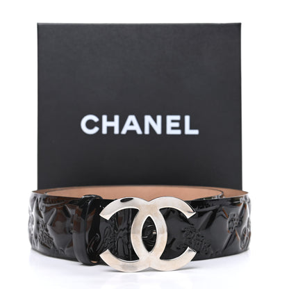 Chanel Patent Calfskin Quilted Lucky Symbols CC Belt 80 32 Black 5 of 5