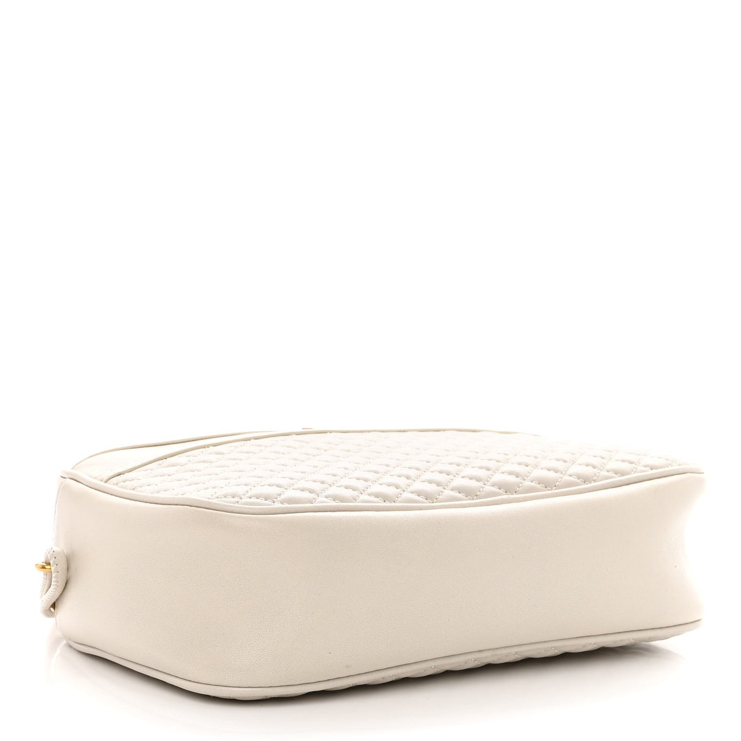 Lambskin Quilted Victoire Camera Bag Blanc Vintage