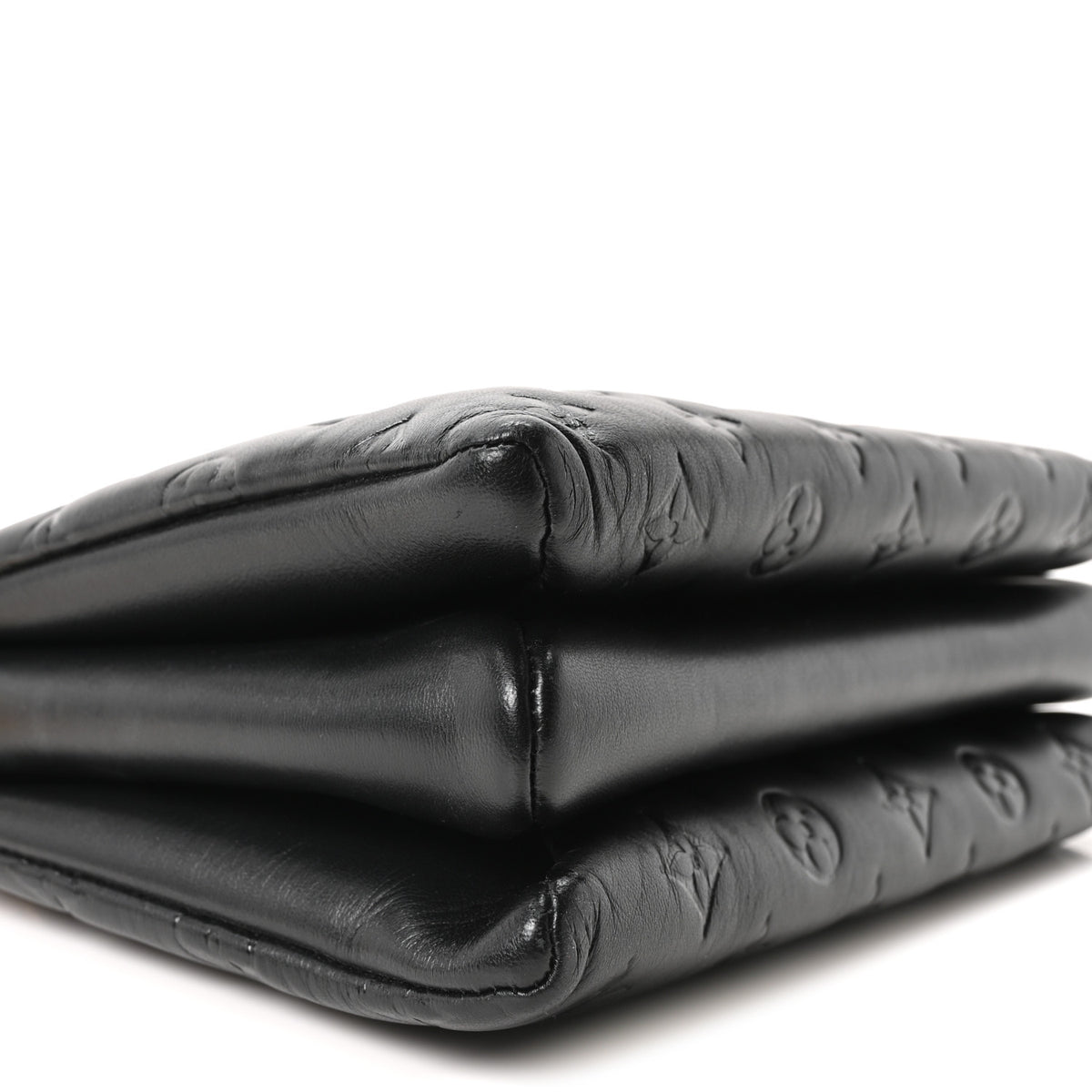 Lambskin Embossed Monogram Coussin PM Black