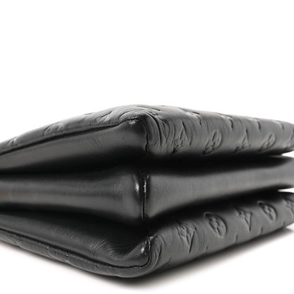 Louis Vuitton Lambskin Embossed Monogram Coussin PM Black 8 of 9