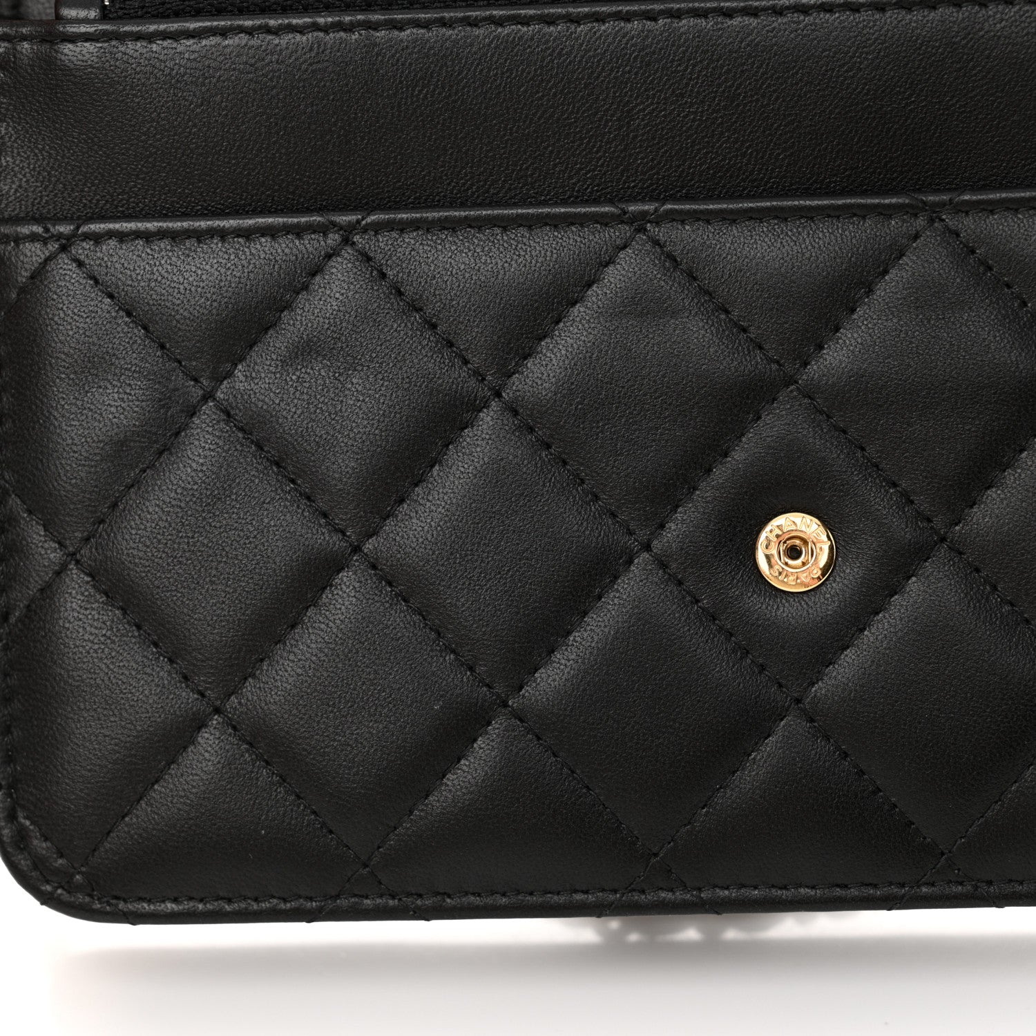 Chanel Lambskin Quilted Wallet On Chain WOC Black 13 of 15