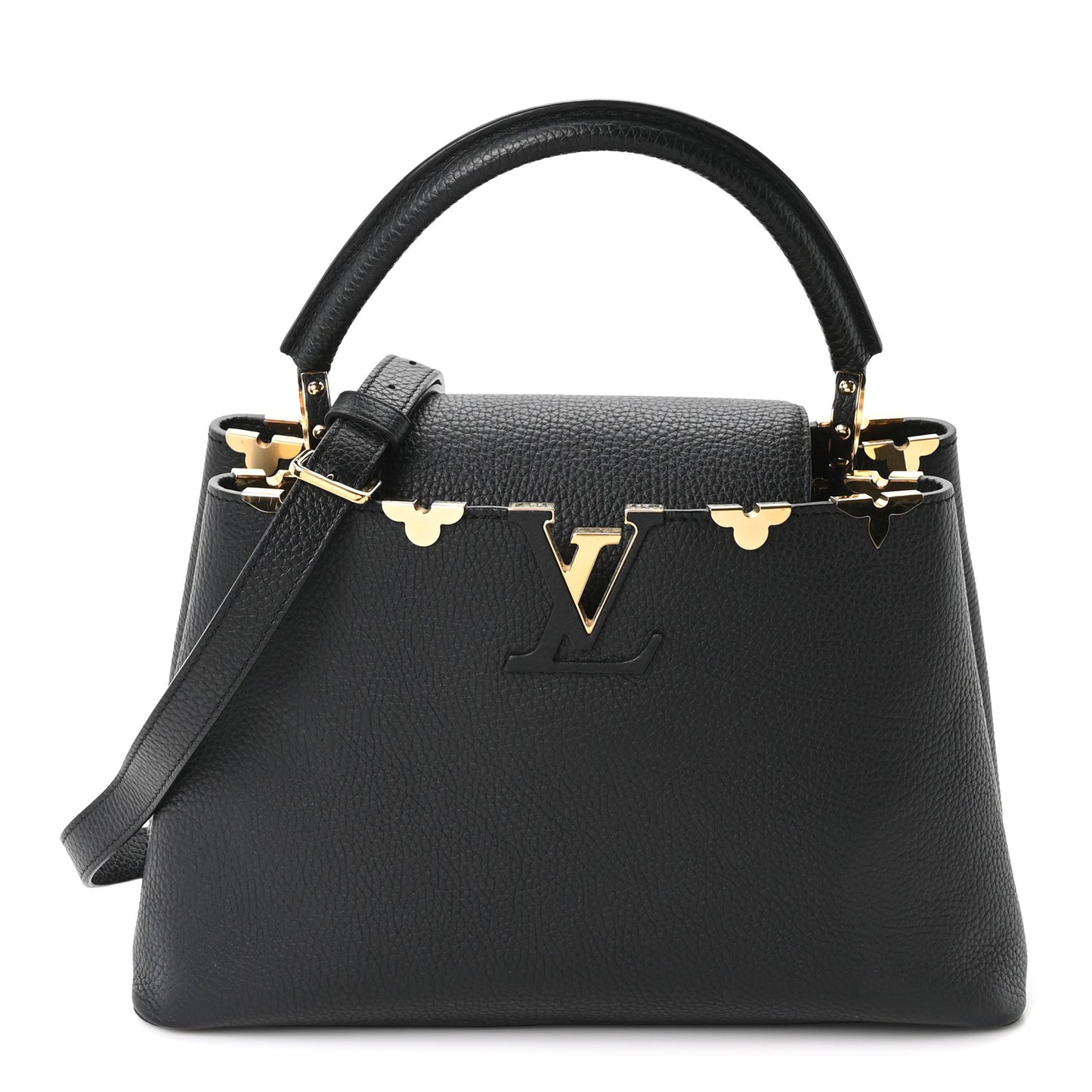 Taurillon Embellished Flower Crown Capucines PM Black
