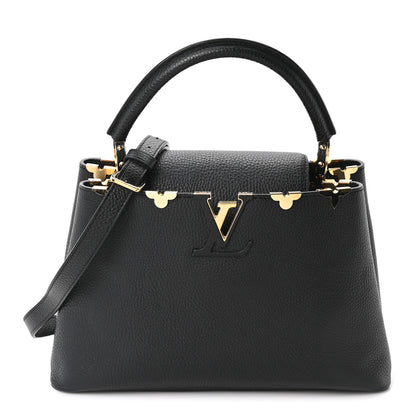 Louis Vuitton Taurillon Embellished Flower Crown Capucines PM Black 1 of 9