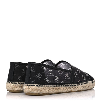 Chanel Mesh Grosgrain CC Espadrilles 40 Black White 4 of 10