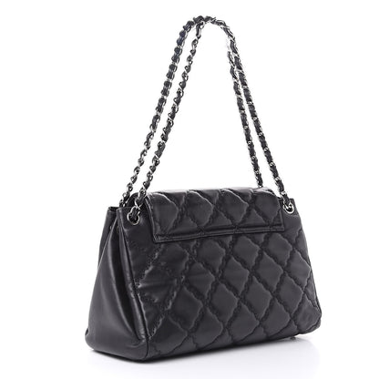 Chanel Calfskin Double Stitch Large Hamptons Flap Bag Black 3 of 16