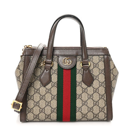 Gucci GG Supreme Monogram Small Ophidia Tote Bag Brown 1 of 10