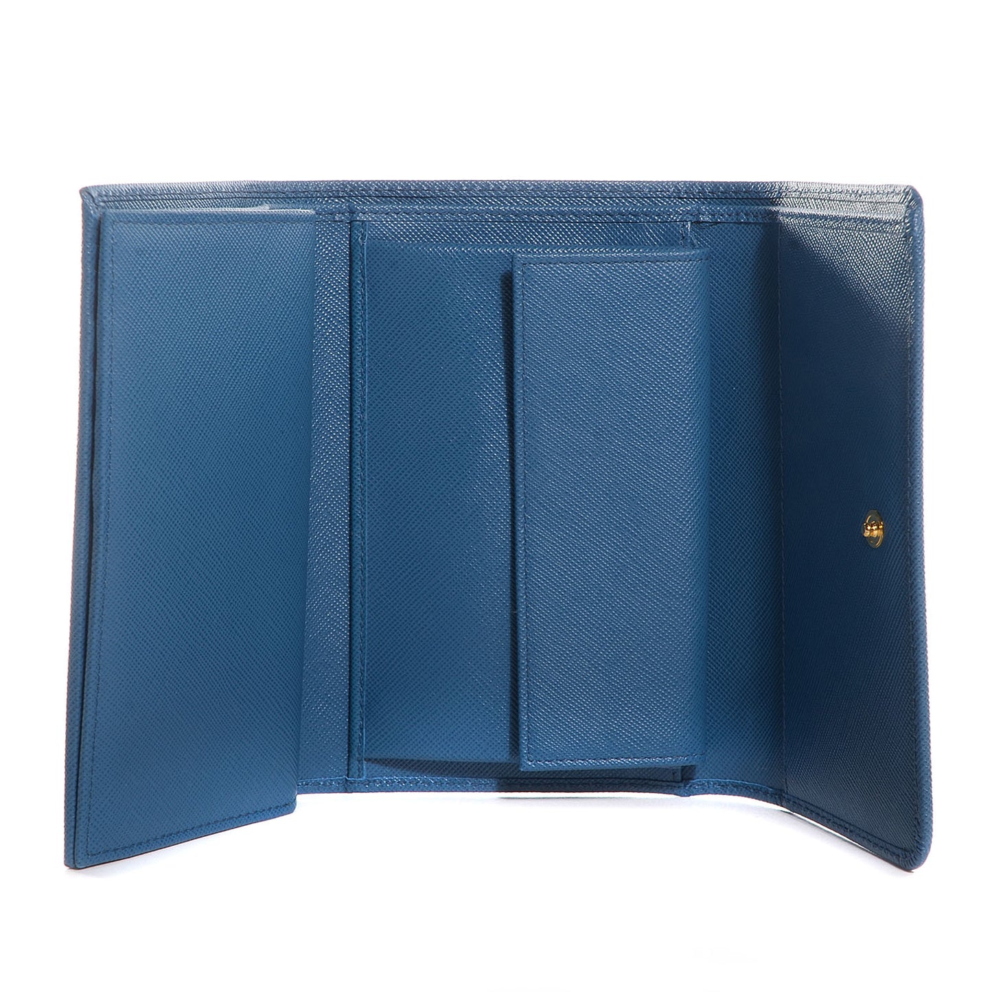 Saffiano Metal Flap Wallet Cobalto