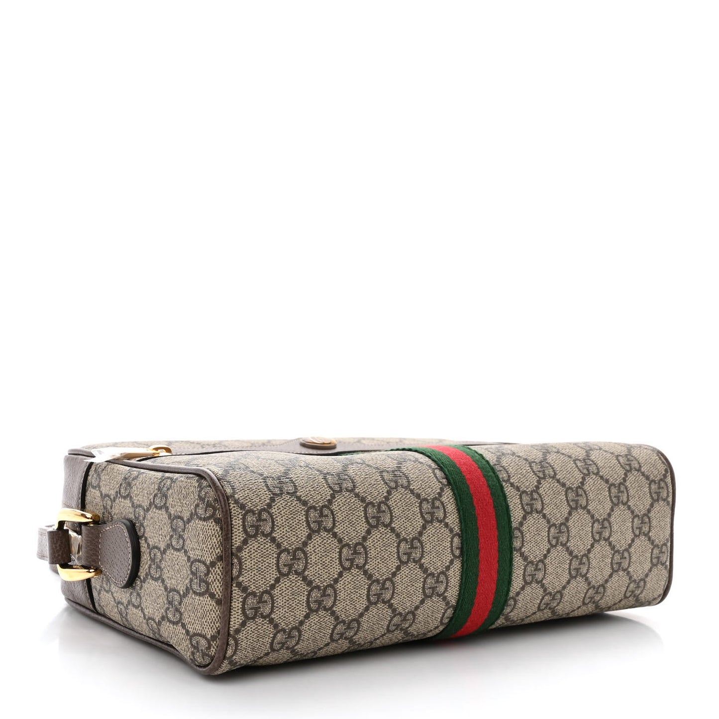 GG Supreme Monogram Web Small Ophidia Shoulder Bag Brown