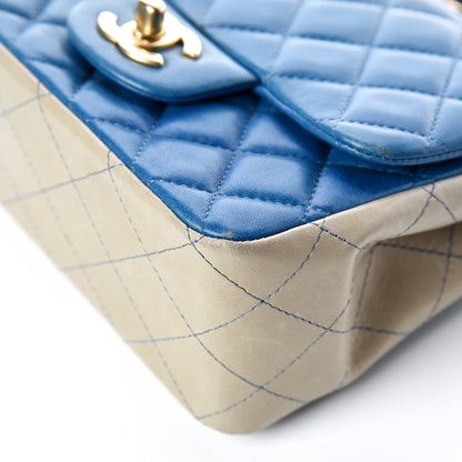 Chanel Lambskin Degrade Quilted Mini Square Flap Light Blue 10 of 16