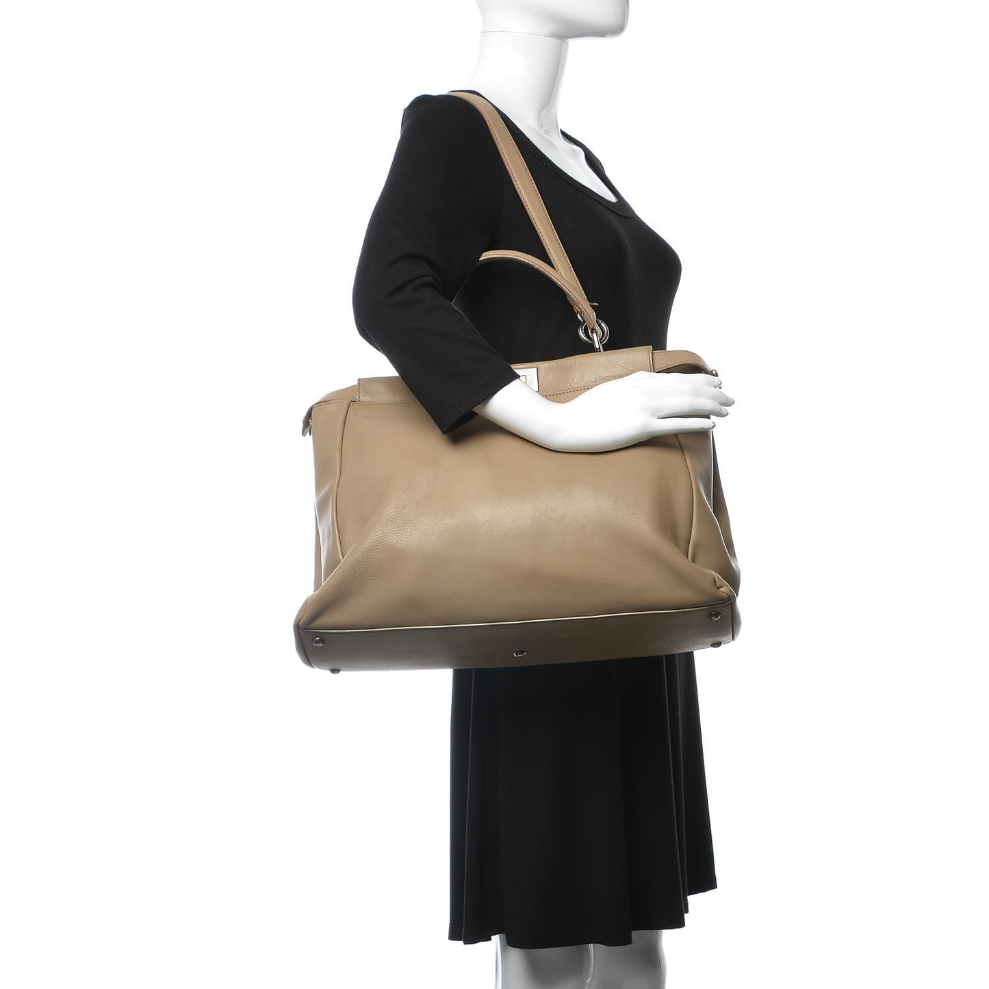 Vitello Saddle Ayers Large Peekaboo Iconic Satchel Argilla Saddle