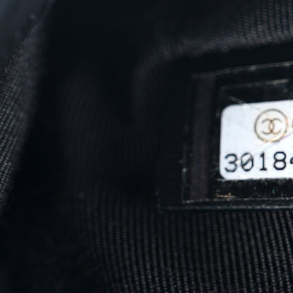 Chanel Lurex Straw Medium Deauville Pouch Dark Blue 7 of 8