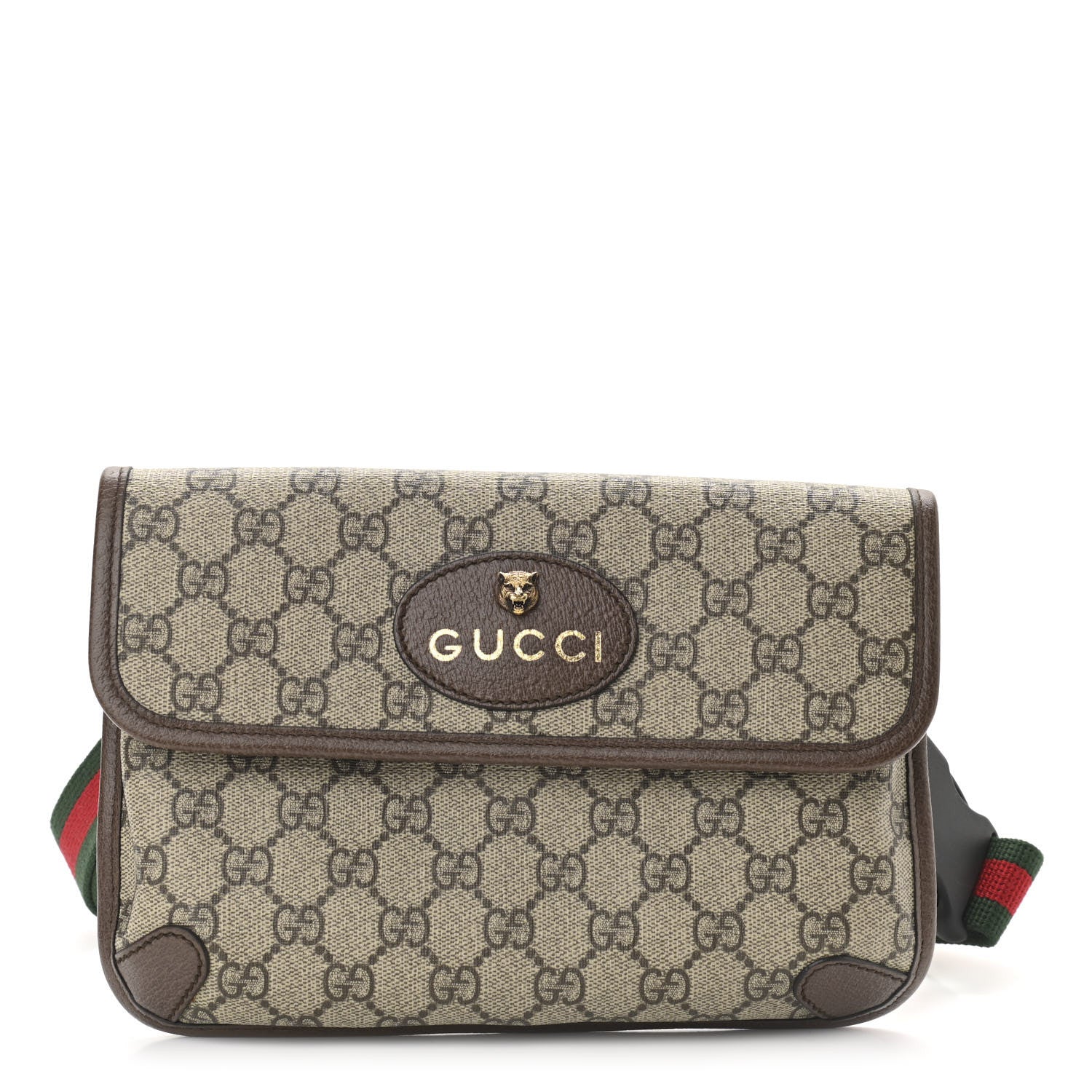 Gucci GG Supreme Monogram Neo Vintage Web Belt Bag Brown 1 of 12