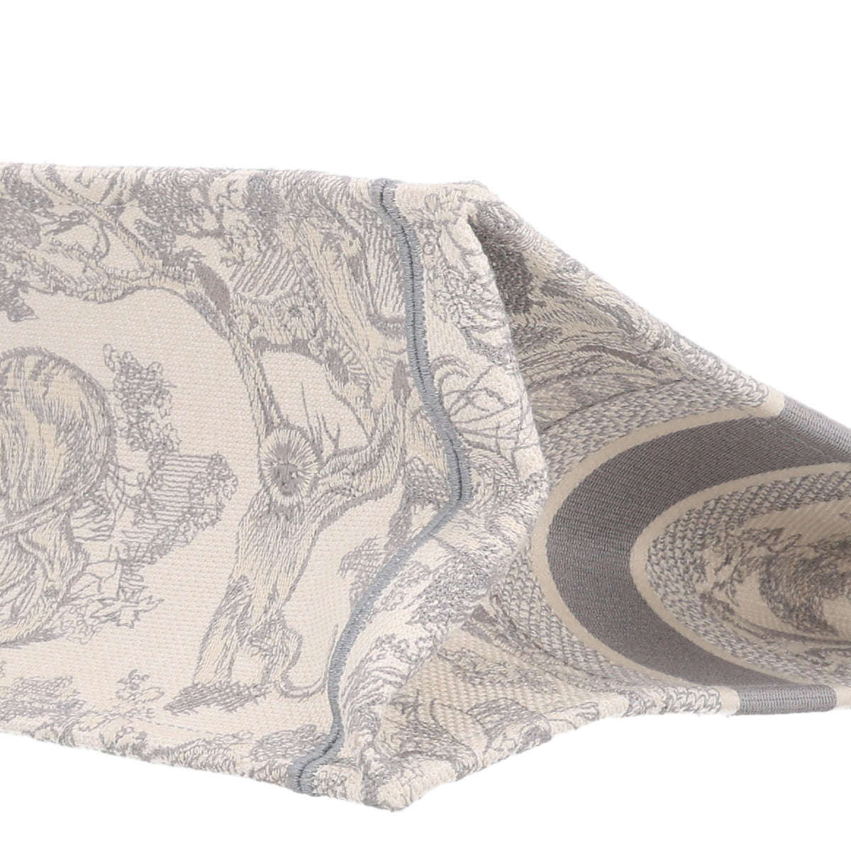 Canvas Embroidered Medium Dioriviera Toile De Jouy Book Tote Gray