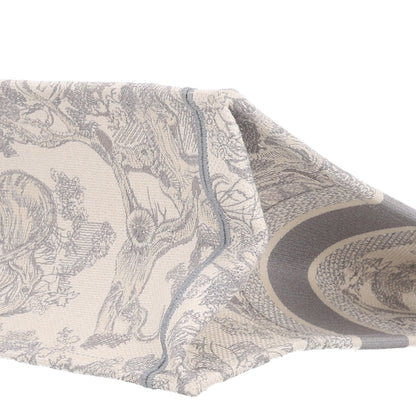 Christian Dior Canvas Embroidered Medium Dioriviera Toile De Jouy Book Tote Gray 10 of 10