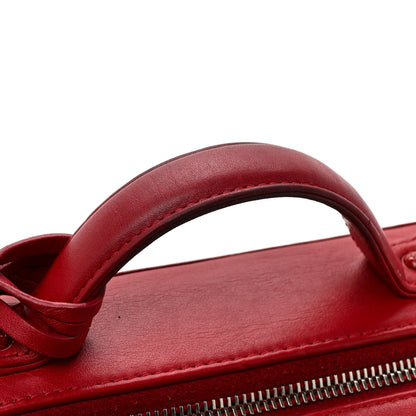 Chanel Lambskin Quilted Medium CC Filigree Vanity Case Dark Red 16 of 25