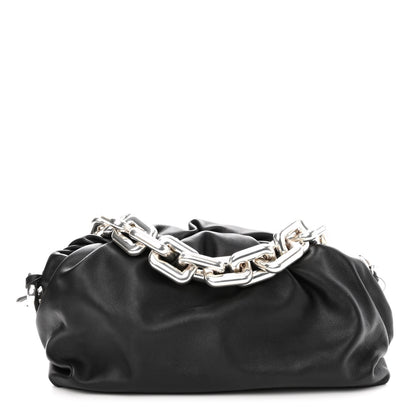 Bottega Veneta Calfskin The Pouch Chain Black 1 of 9