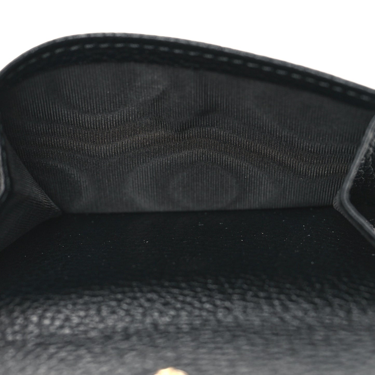 Pebbled Calfskin Soho Compact Flap Wallet Black