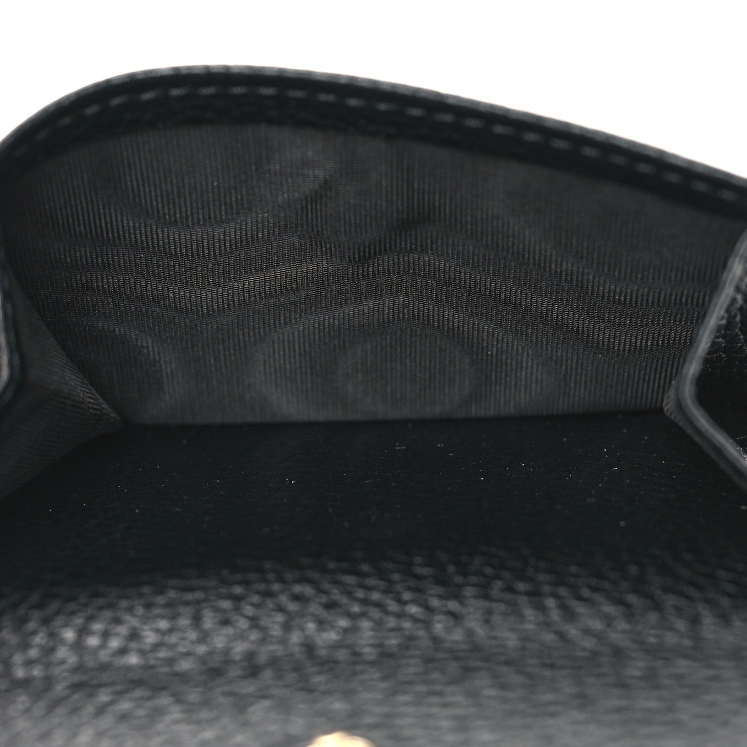 Gucci Pebbled Calfskin Soho Compact Flap Wallet Black 6 of 10