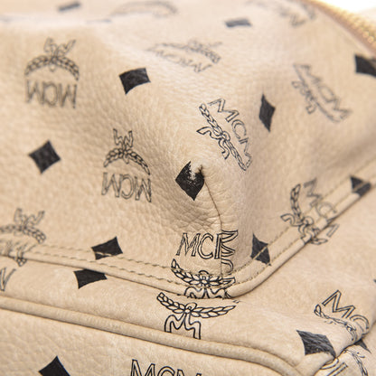MCM Visetos Large Side Studs Stark Backpack Beige 9 of 10