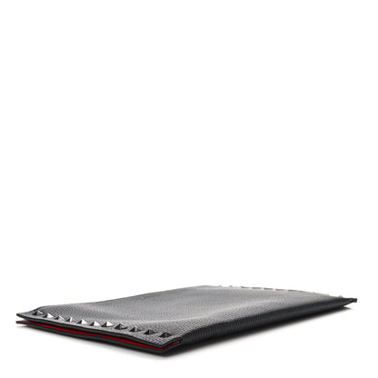 Valentino Garavani Pebbled Calfskin Monochrome Large Rockstud Zip Pouch Black 4 of 6
