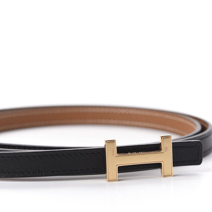 Hermes Swift Epsom 13mm Focus Belt 95 Black Gold 6 of 7
