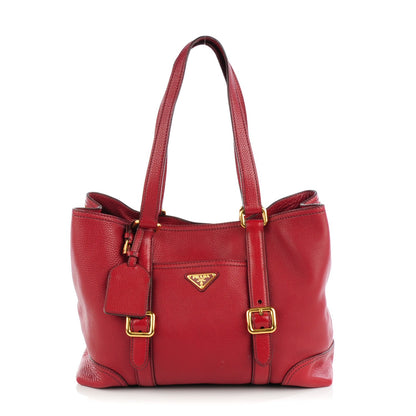 Prada Vitello Daino Shoulder Bag Rubino 1 of 7