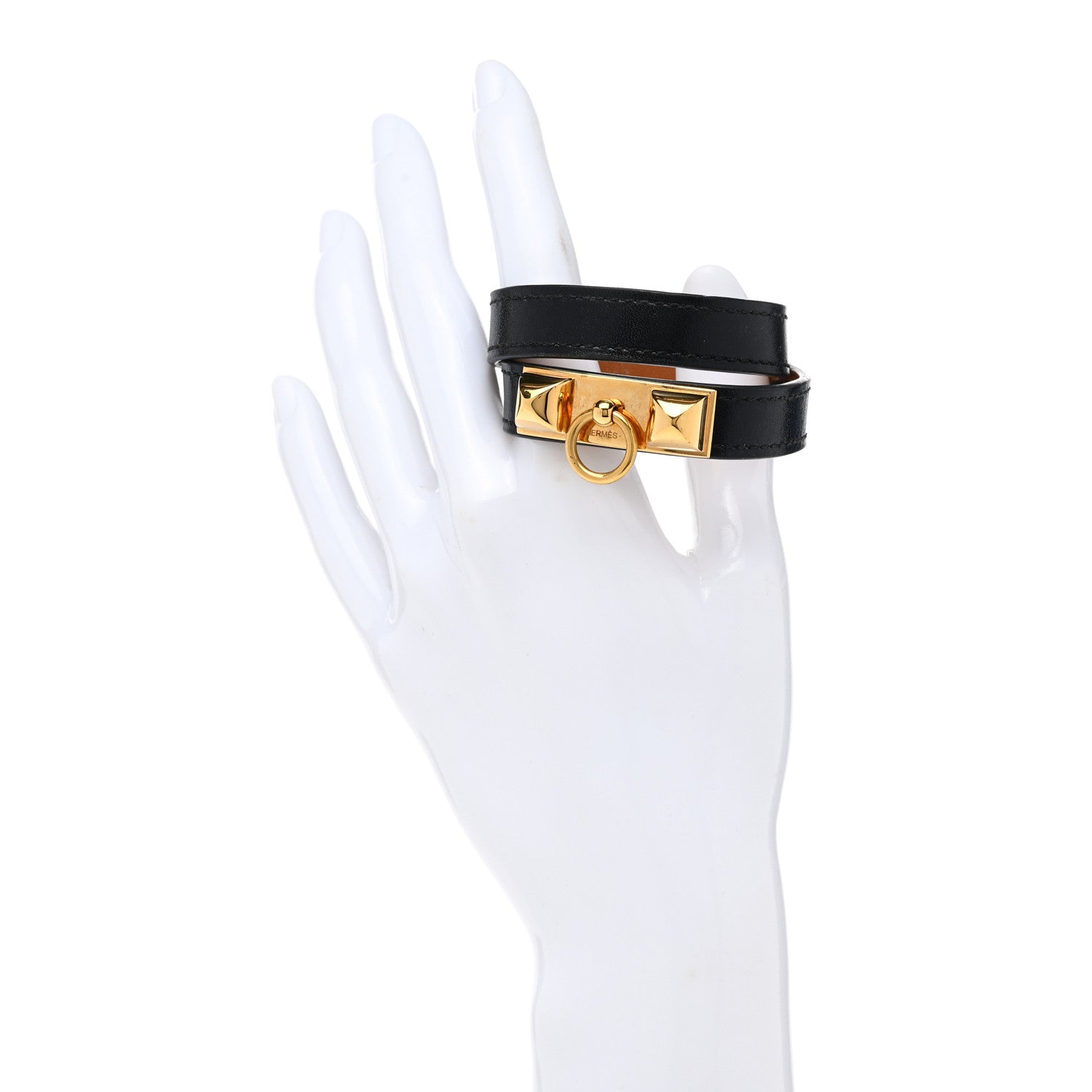 Hermes Box Rivale Double Tour Bracelet T1 Black 2 of 6