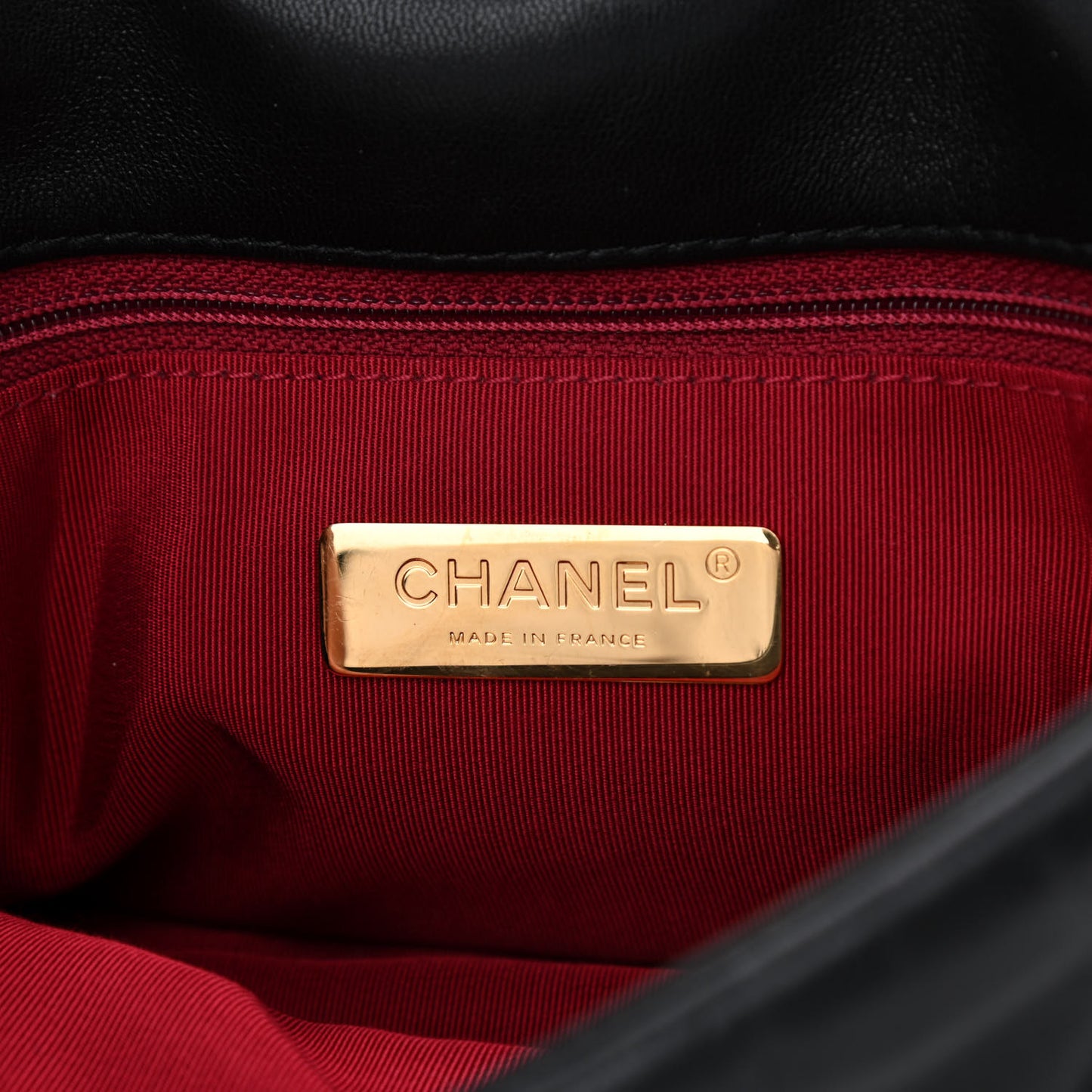 Lambskin Quilted Medium Chanel 19 Flap Black