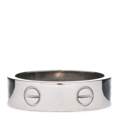 Cartier 18K White Gold 5.5mm LOVE Ring 58 8.5 3 of 6