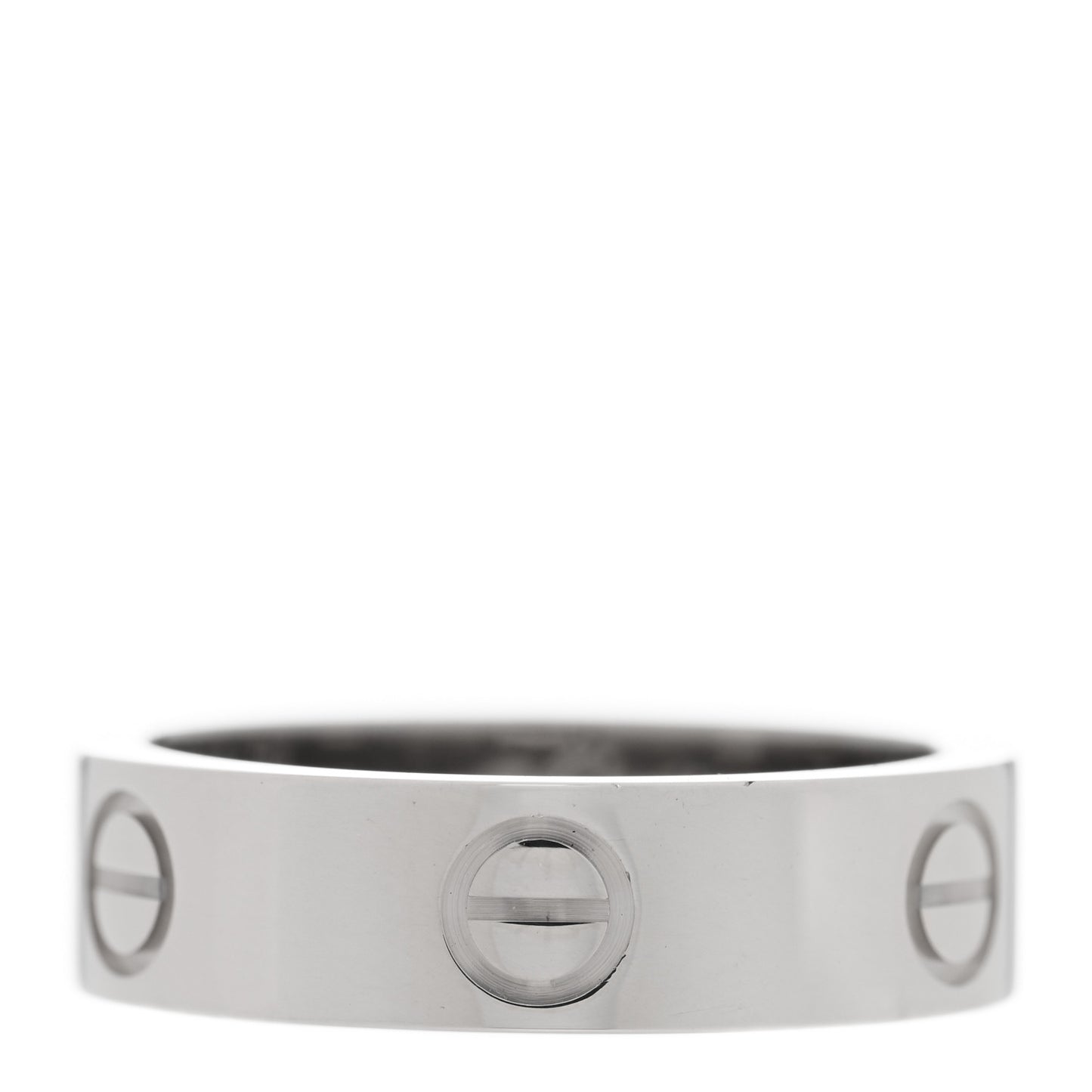 18K White Gold 5.5mm LOVE Ring 54 6.75