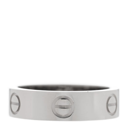 Cartier 18K White Gold 5.5mm LOVE Ring 54 6.75 1 of 5