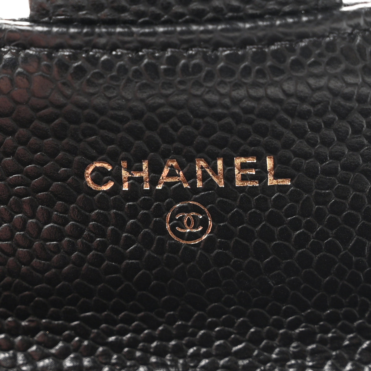 Caviar Quilted Flap Card Holder Black