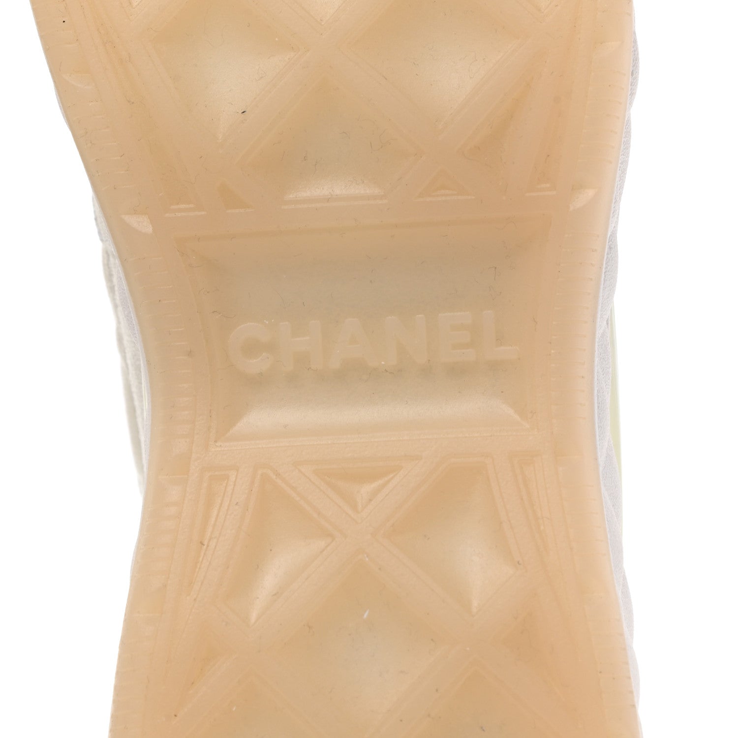 Chanel Velvet Calfskin Mixed Fibers CC Sneakers 37.5 Ivory Black 6 of 9