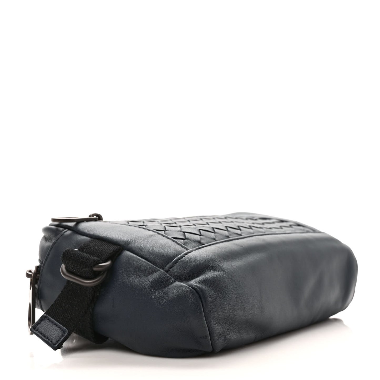 Calfskin Intrecciato Belt Bag Blue