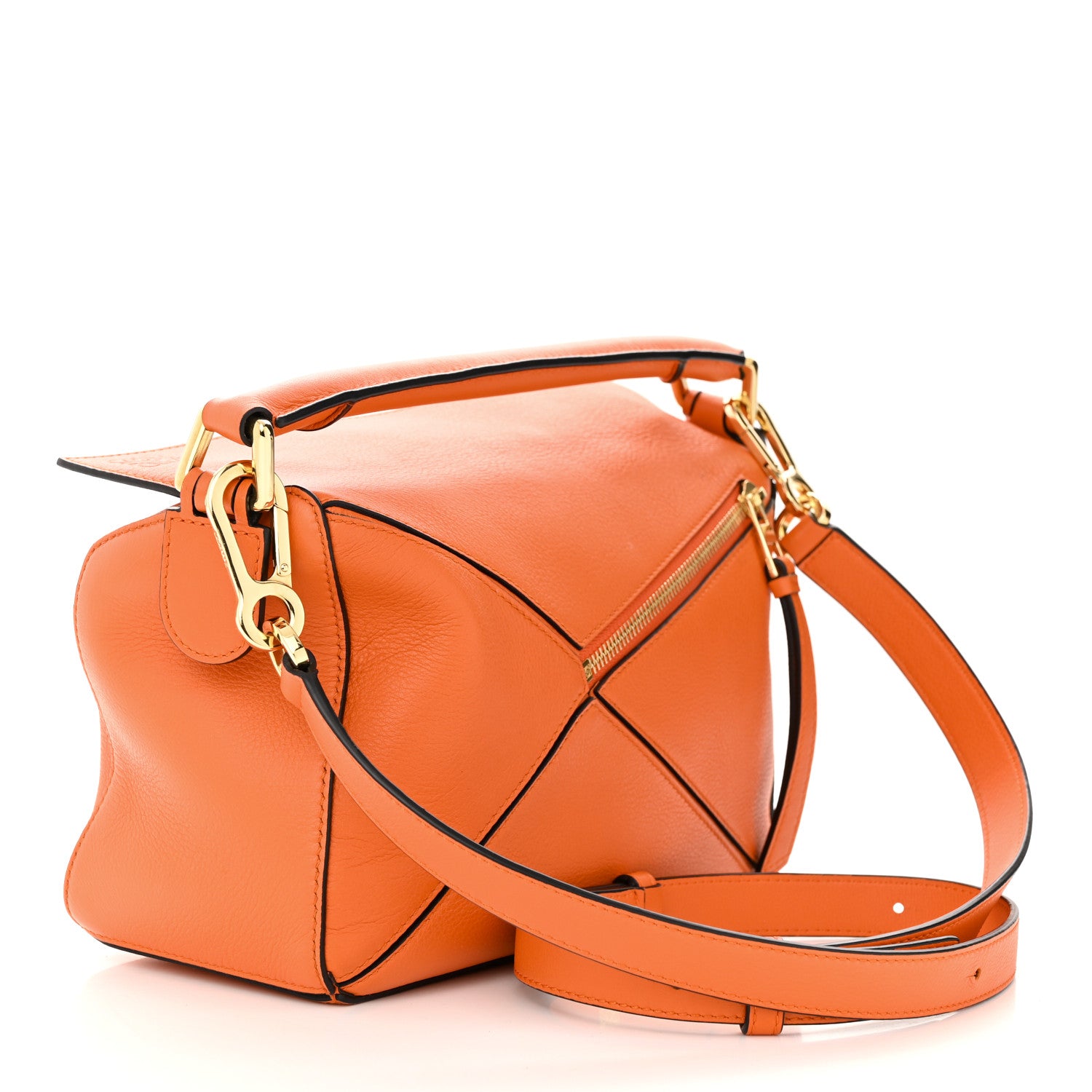 Loewe Calfskin Small Puzzle Bag Coral 3 of 12
