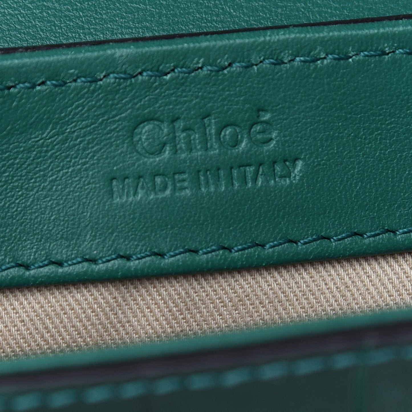 Calfskin Crocodile Embossed Mini C Double Carry Woodsy Green