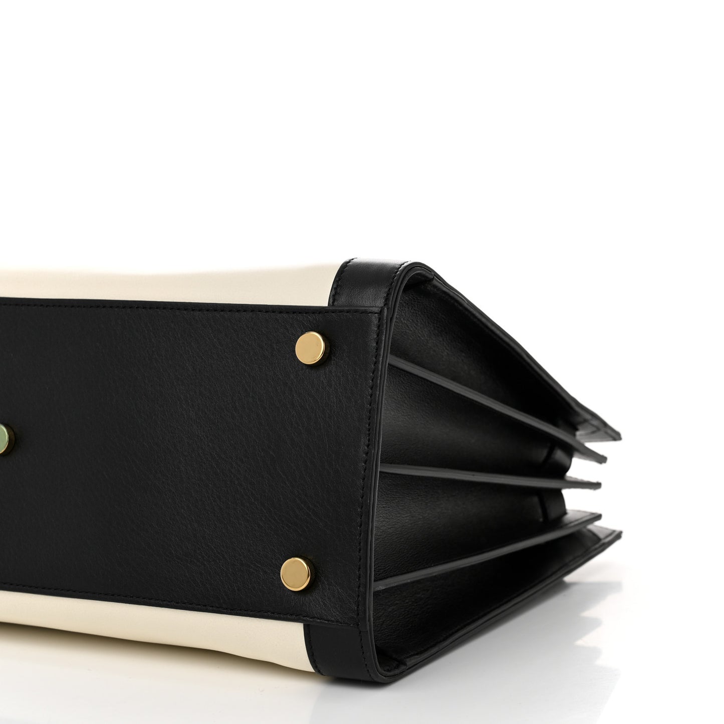 Calfskin Bi-Color Small Sac De Jour White Black